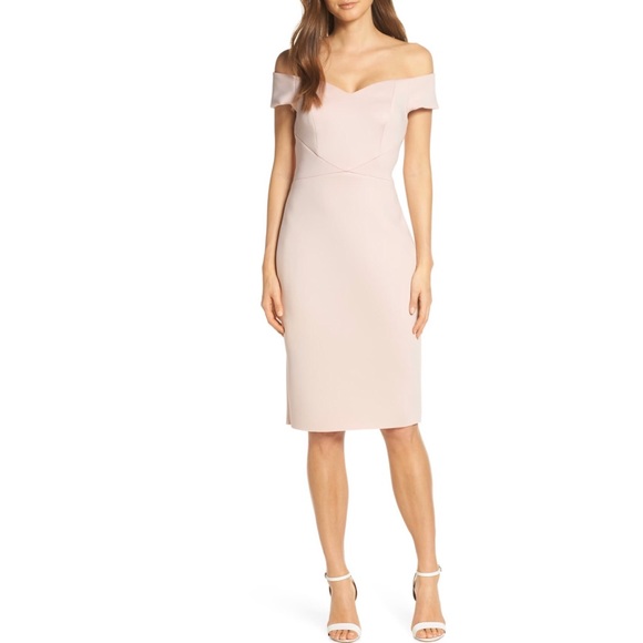 Eliza J Dresses & Skirts - Eliza J Off the Shoulder Scuba Neoprene Dress